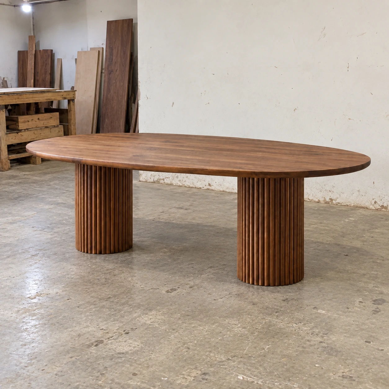 Mesa de jantar — foto de origem · estudo simulado